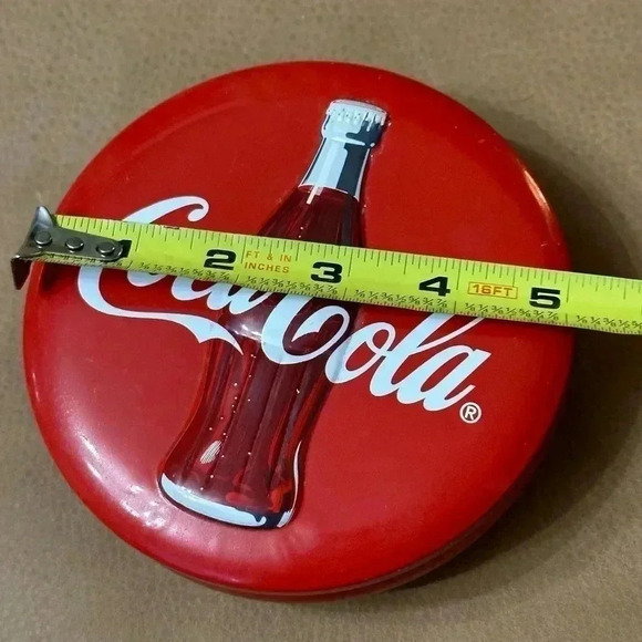 Coca-Cola Embossed Bottle Metal Tin 1995 5”x2.5” - Picture 5 of 6